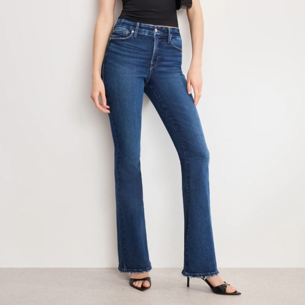 NWT Good American Soft Tech Good Classic Bootcut Jeans